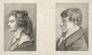 Bir Kadın ve Bir Adamın Profil Portresi. by Lorenzo II Quaglio