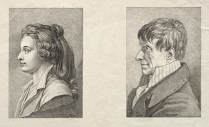 Bir Kadın ve Bir Adamın Profil Portresi by Lorenzo II Quaglio