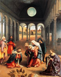 İsa, Annesinden Ayrılırken Lorenzo Lotto (1480 dolaylarında - 1556), tuval üzerine yağlı boya by Lorenzo Lotto