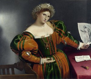 Lucrezia olarak Venedikli portresi by Lorenzo Lotto
