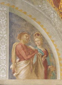 İskenderiyeli Aziz Catherine ve Aziz Bartholomew, c.1525 by Lorenzo Lotto