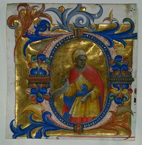 Bir Kademeli Kesilmiş Bir Peygamber ile İlk D[eus in loco], 1409-10. by Lorenzo Monaco
