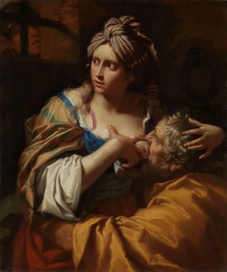 Roman Charity, c.1670 (tuval üzerine yağlı boya) by Lorenzo Pasinelli