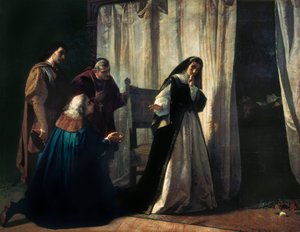 La queen Jeanne Iere dite Jeanne la Folle (Juana la Loca) (1479-1555) Boyama Lorenzo VALLES (1830-1910) tarafından. Madrid. Prado Müzesi. by Lorenzo Valles