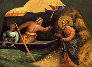 Havarilerin Çağrılması Peter ve Andrew Predella Paneli, yaklaşık 1370.