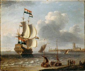 Hoorn açıklarında bir Hollandalı Doğu Hindistanlı