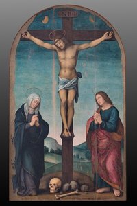 Çarmıha Gerilme, c.1500-24 (panel üzerine yağlıboya) by Lorenzo di Credi