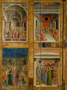 Santa Maria della Scala'nın kapılarının kutsal emaneti. iç panel by Lorenzo di Pietro Vecchietta