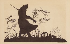 Bir Alman askerinin silueti, I. Dünya Savaşı (lito) by Lotte Nicklass