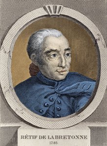 Restif de La Bretonne'un Portresi (1734-1806) - Binet tarafından, gravür
