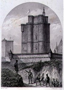 Schroeder tarafından oyulmuş Vincennes Kalesi (gravür) by Louis (after) Marckl