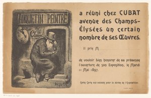 Louis Anquetin'in resim sergisine davet by Louis Anquetin