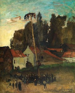 Direğe Tırmanmak (tuval üzerine yağlıboya) by Louis Artan de Saint Martin