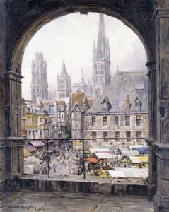 Pazar Yeri, Rouen by Louis Aston Knight