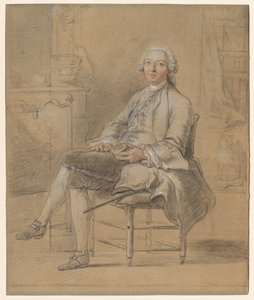 Enfiye Kutusu Tutan Oturan Adam, c. 1750-1760. by Louis Aubert