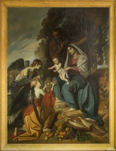 Kutsal Aileyi besleyen melekler. Louis Boulanger (1806-1867), Sens Katedrali