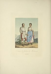 Mechoacan Kızılderililerinin kostümleri, Alexander von Humboldt ve Aime Bonpland tarafından 