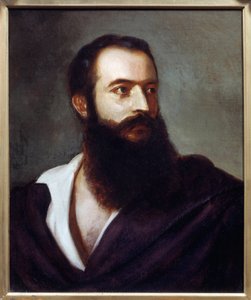 14 Ocak 1858'de III. Napolyon'a yapılan saldırının faili Felice Orsini'nin (1819 - 1858) portresi. Louis Bucheister (? -1881), İtalya tarafından tablo. Tuval üzerine yağlıboya. Karartma: 0,47 x 0,38m. Paris, Musee Karnavalı by Louis Buchheister