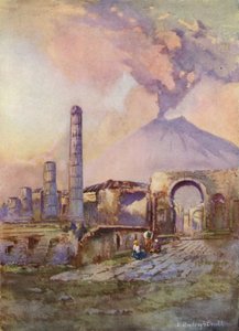 Pompeii, Vezüv uzaktan by Louis Burleigh Bruhl