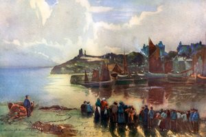 Tenby Kalesi ve limanı, Pembrokeshire, Galler, 1924-1926