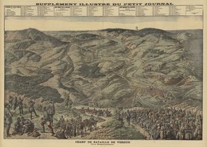 Verdun, Fransa, I. Dünya Savaşı savaş alanının panoramik görünümü