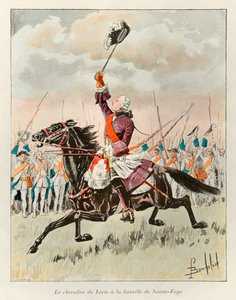 Bombled Louis (1862 - 1927); The Chevalier de Levis (Francois Gaston de Levis 1719 - 1787) at the Battle of Sainte Foy in 1760 against the English; Eugene Guenin