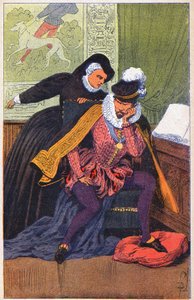 Catherine de Medici ve oğlu Charles IX by Louis Charles Bombled