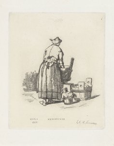çamaşırcı Kunigunde (nesne üzerindeki başlık) by Louis Charles Hora Siccama
