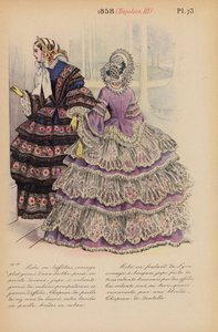 Fransız modası: 1858, Napolyon III (renkli gravür)