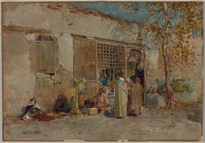 Fas Sahnesi, c. 1871. by Louis Comfort Tiffany