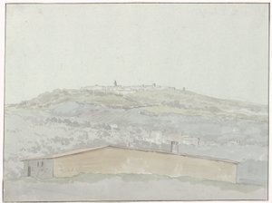 Gezicht op Montefusco Montefusco Görünümü (nesne üzerine başlık) İtalya, Sicilya ve Malta'da Seyahatler - 1778 (dizi başlığı) by Louis Ducros