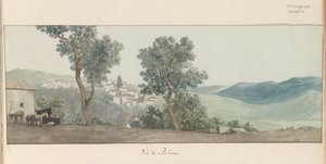 Gezicht op Paternò Paterno Görünümü (nesne üzerine başlık) İtalya, Sicilya ve Malta'da Seyahatler - 1778 (dizi başlığı)