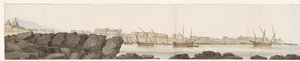 Catania Vue du Port de Catane limanının görünümü (nesne üzerindeki başlık) Voyage en Italie, en Sicile et à Malte - 1778 (seri başlığı) by Louis Ducros