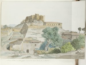 Oude kasteel van Mata en Grifone en het karmelieten klooster, grondvesten van Messina Eski Matta Griffone Kalesi ve Messina'daki Discalced Karmelitler manastırı (nesne üzerinde başlık) İtalya, Sicilya ve Malta'da Seyahatler - 1778 (dizi başlığı)