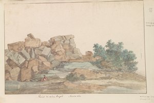 Resten van Zeus Olympus tempel bij Agrigento Aynı tapınağın kalıntıları. Second Sight (nesne üzerindeki başlık) İtalya, Sicilya ve Malta'da Seyahatler - 1778 (dizi başlığı) by Louis Ducros
