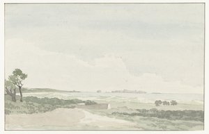 Vergezicht met de stad Gelibolu Gelibolu Şehri'nin Uzak Görünümü (nesne üzerinde başlık) İtalya, Sicilya ve Malta'da Seyahatler - 1778 (dizi başlığı) by Louis Ducros