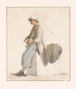 Zoon van kapitein Erié viool ile tanıştı Kaptan Erié'nin oğlu (nesne üzerindeki başlık) İtalya, Sicilya ve Malta'ya Yolculuk - 1778 (dizi başlığı) by Louis Ducros