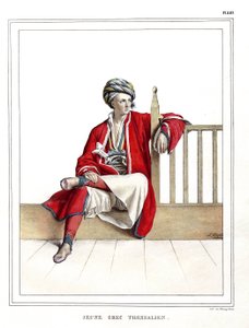 Genç Yunan Thessalian. “” Atina ve Konstantinopolis