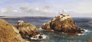 Bertheaume kalesinin görünümü by Eugene Isabey