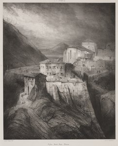 Saint Jean Kilisesi, Thiers, Auvergne by Louis Eugene Gabriel Isabey