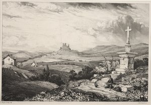 Larderole Kalesi, Auvergne by Louis Eugene Gabriel Isabey
