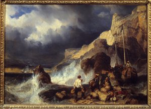 Mal taşıyan kaçakçılar. Louis Gabriel Eugene Isabey