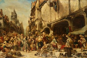 Pazar Yeri, 1862 by Eugene Isabey