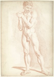 Erkek Çıplak, Ayakta by Louis Fabritius Dubourg