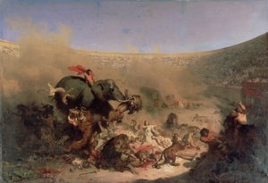 Romalılar Tarafından Canavarlara Atılan Hristiyanlar by Louis Felix Leullier