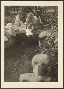 [Boy and Duck] by Louis Fleckenstein