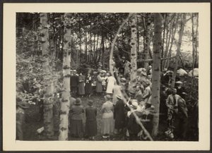 [Group in the Woods] by Louis Fleckenstein