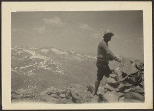 [Dağlık Manzaradaki Adam] by Louis Fleckenstein
