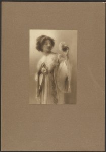 [Pileli Elbiseli Bir Kadın Portresi] by Louis Fleckenstein