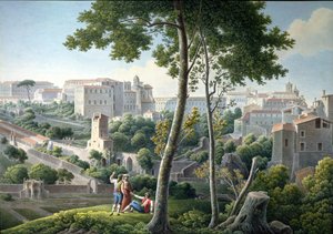 Arka planda Villa Colonna ile Roma